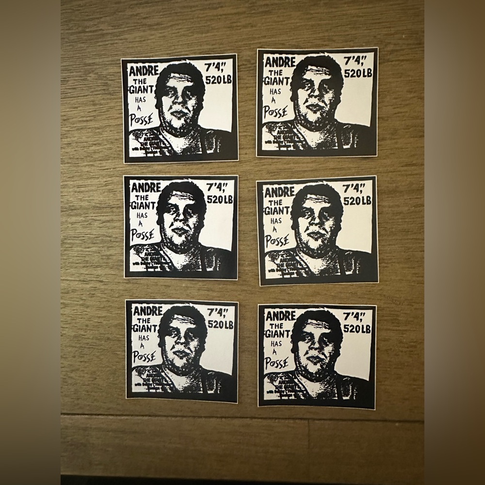 Obey Black and White Andre The Giant Sticker Pack - 6 Count